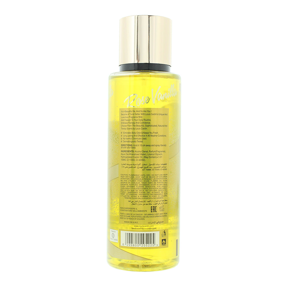 Louis Cardin Rose Vanilla Body Mist 250ml