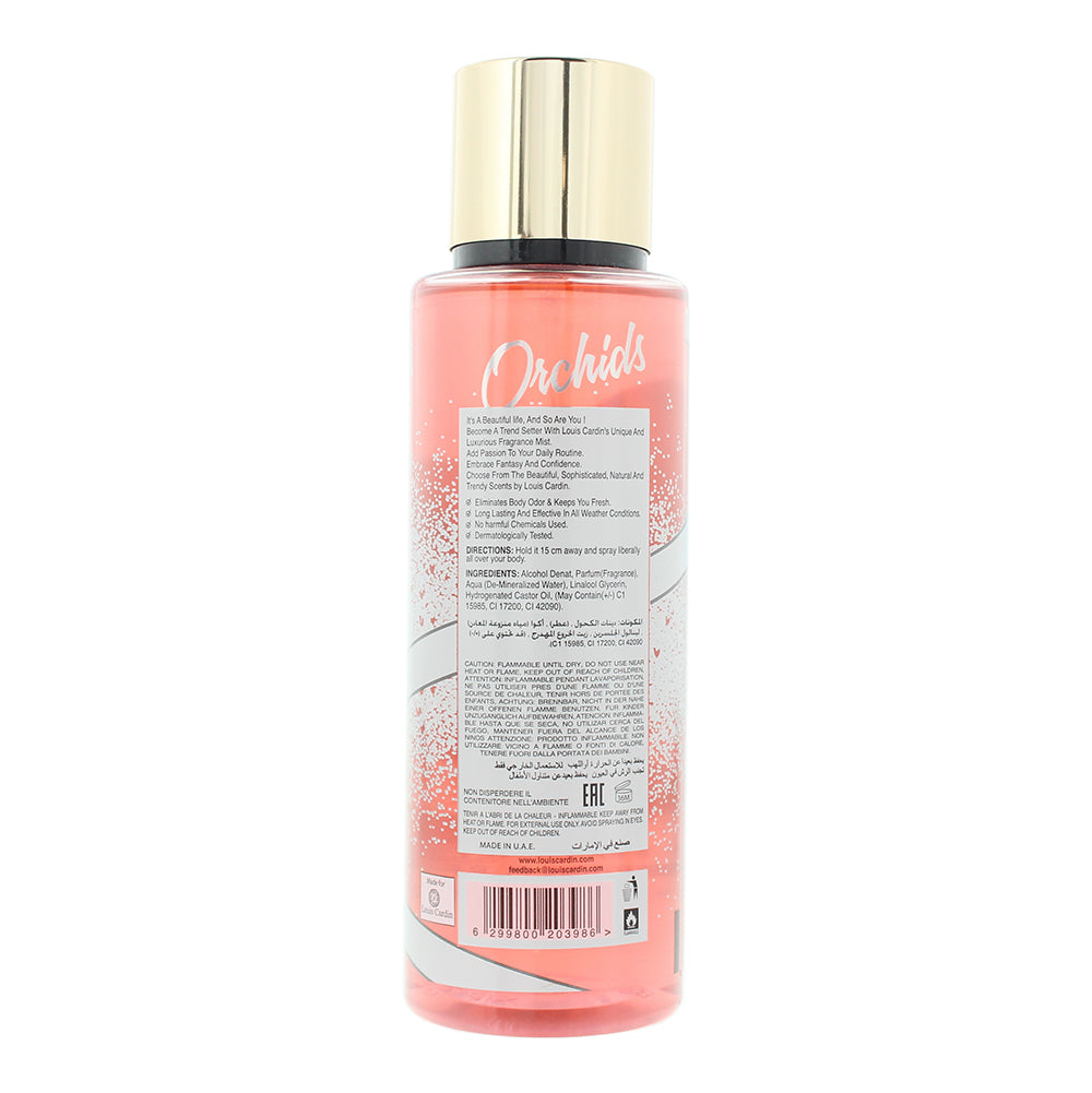 Louis Cardin Orchid Body Mist 250ml - Ingredients