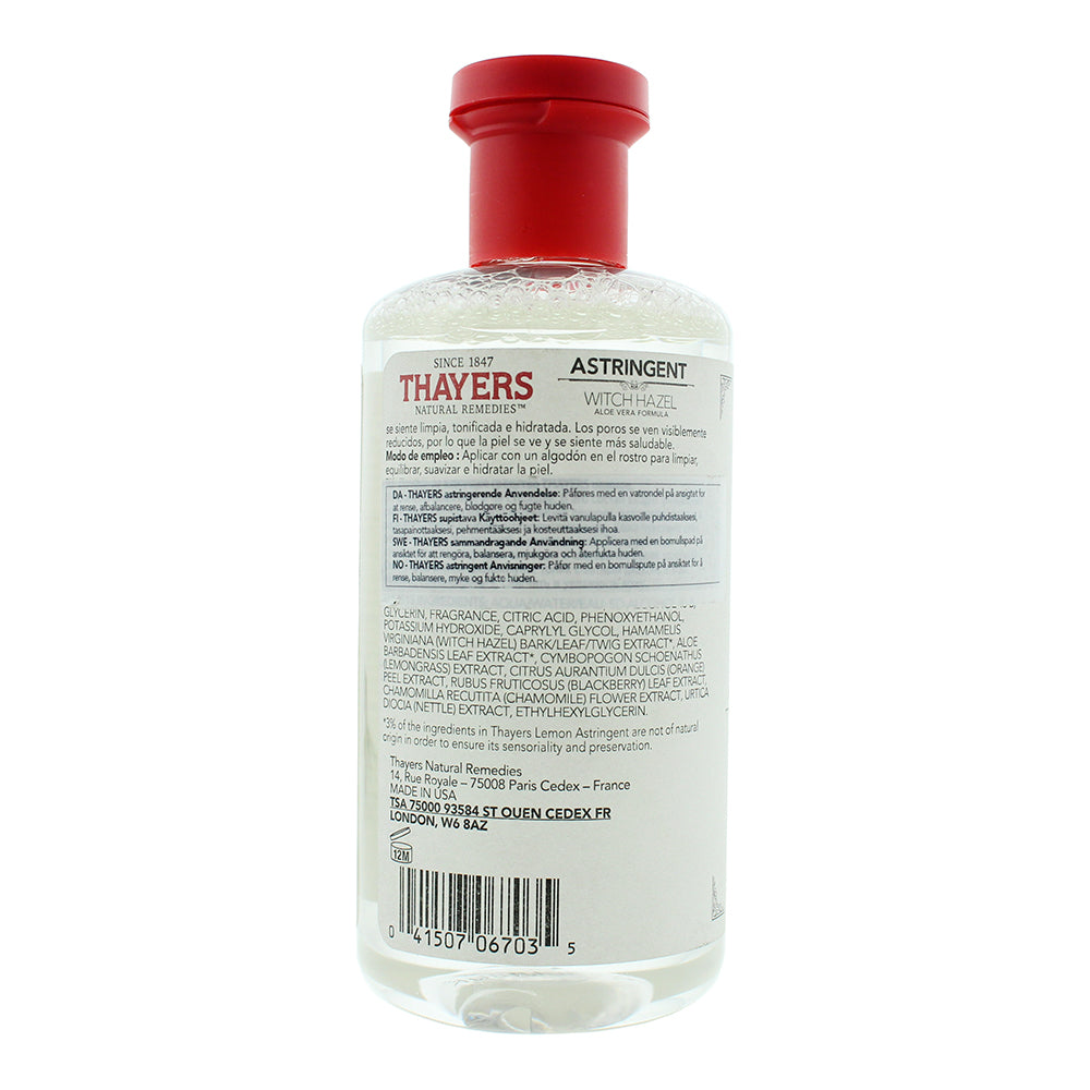 Thayers  Witch Hazel Astrigent Lemon Facial Toner 355ml