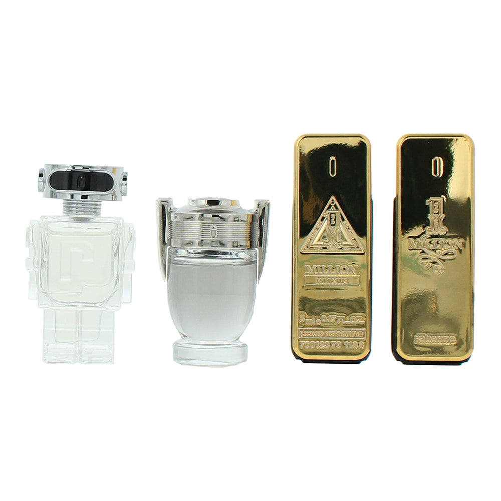 Paco Rabanne 4 Piece Gift Set: 1 Million Elixir Parfum 5ml - Phantom Eau de Toil - Product