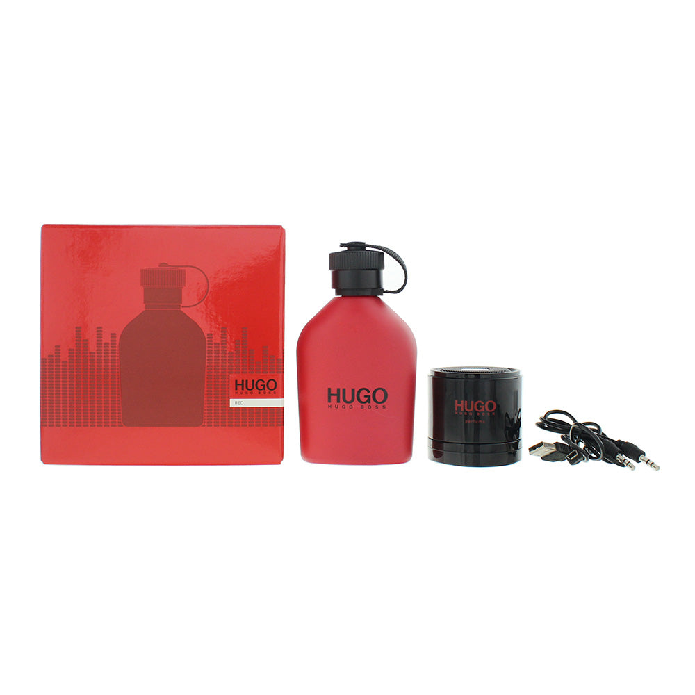 Hugo Boss Red 2 Piece Gift Set: Eau de Toilette 125ml - Portable Speaker