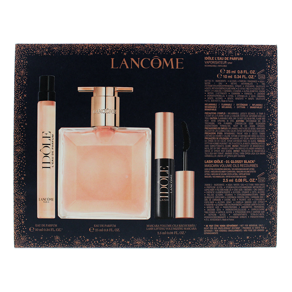 Lancôme Idôle 3 Piece Gift Set: Eau de Parfum 25ml - Eau de Parfum 10ml - Mascar
