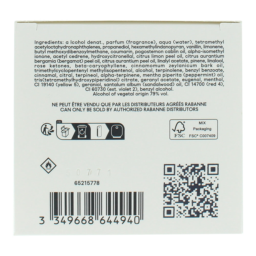 Paco Rabanne Million Gold Elixir Parfum 200ml - Ingredients