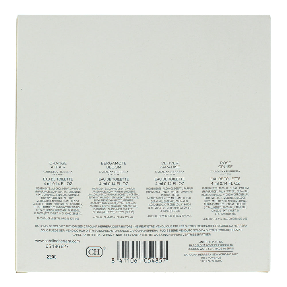 Carolina Herrera Confidential 4 Piece Gift Set: Eau de Toilette 4ml Mini Set: Oe