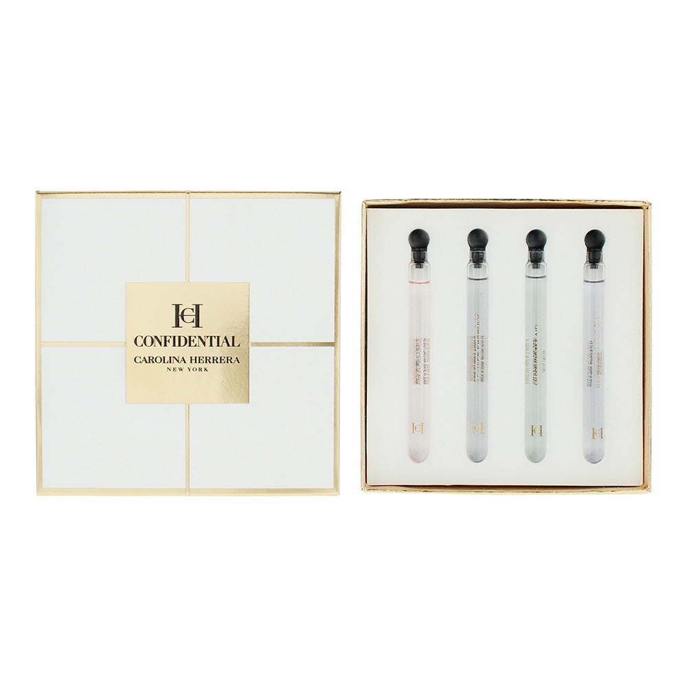 Carolina Herrera Confidential 4 Piece Gift Set: Eau de Toilette 4ml Mini Set: Oe