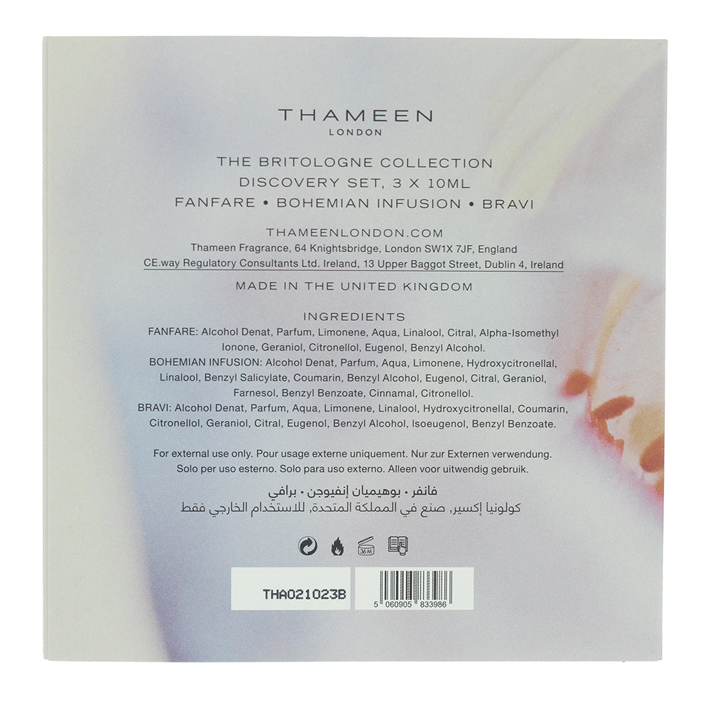 Thameen Britologne Collection Discovery Set Eau de Cologne 3x10ml