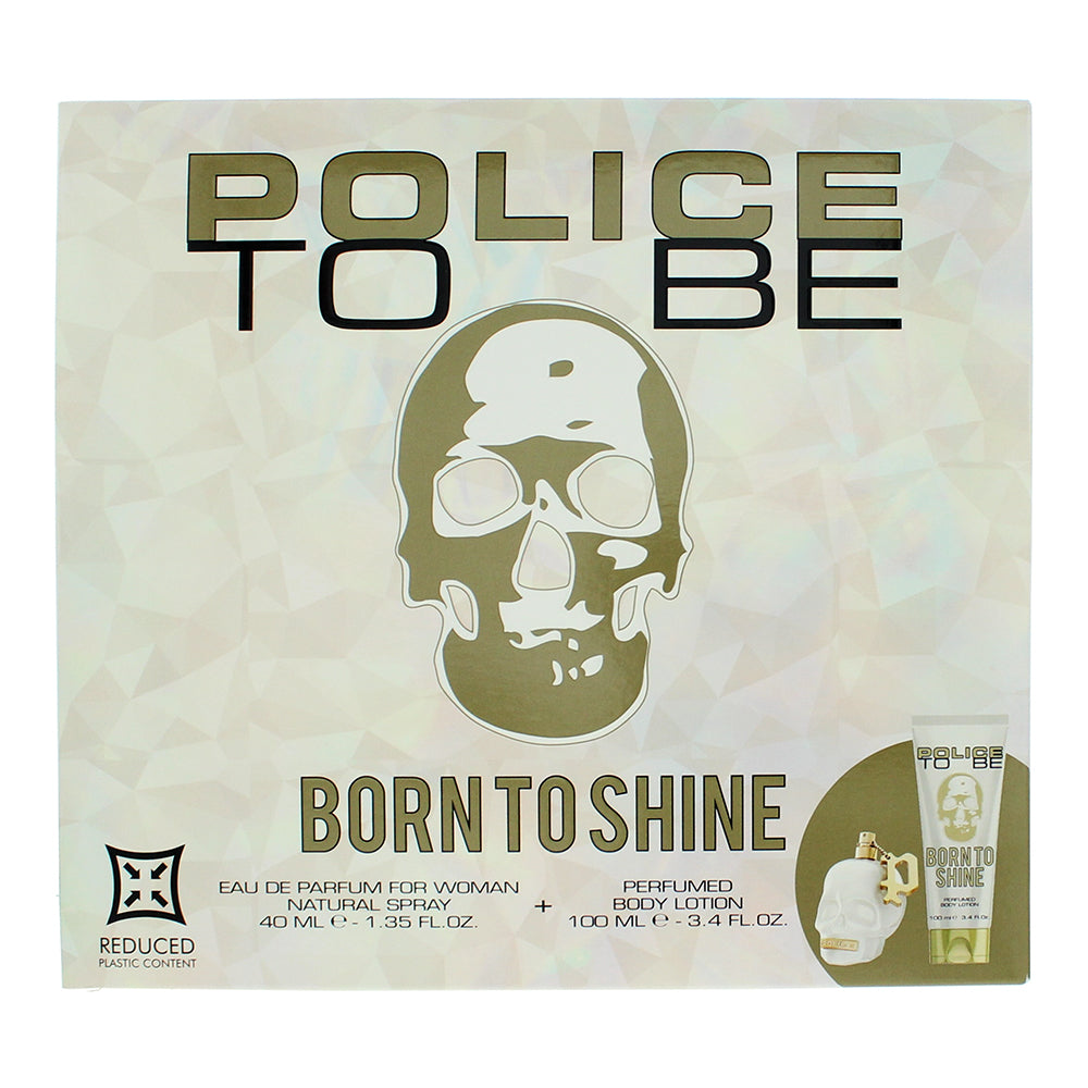 Police To Be Born To Shine 2 Piece Gift Set: Eau de Parfum 40ml - Body Lotion 10 - Box
