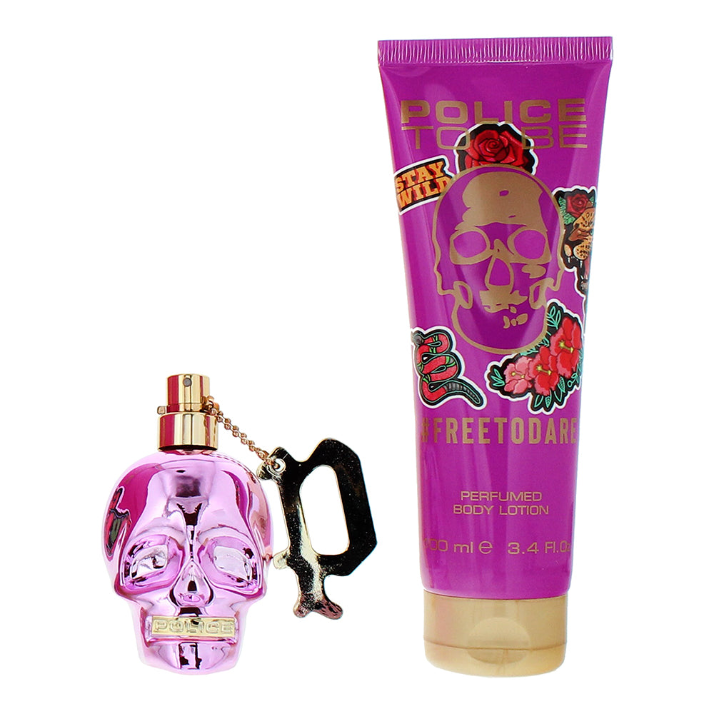 Police To Be Freetodare 2 Piece Gift Set: Eau de Parfum 40ml - Body Lotion 100ml - Product