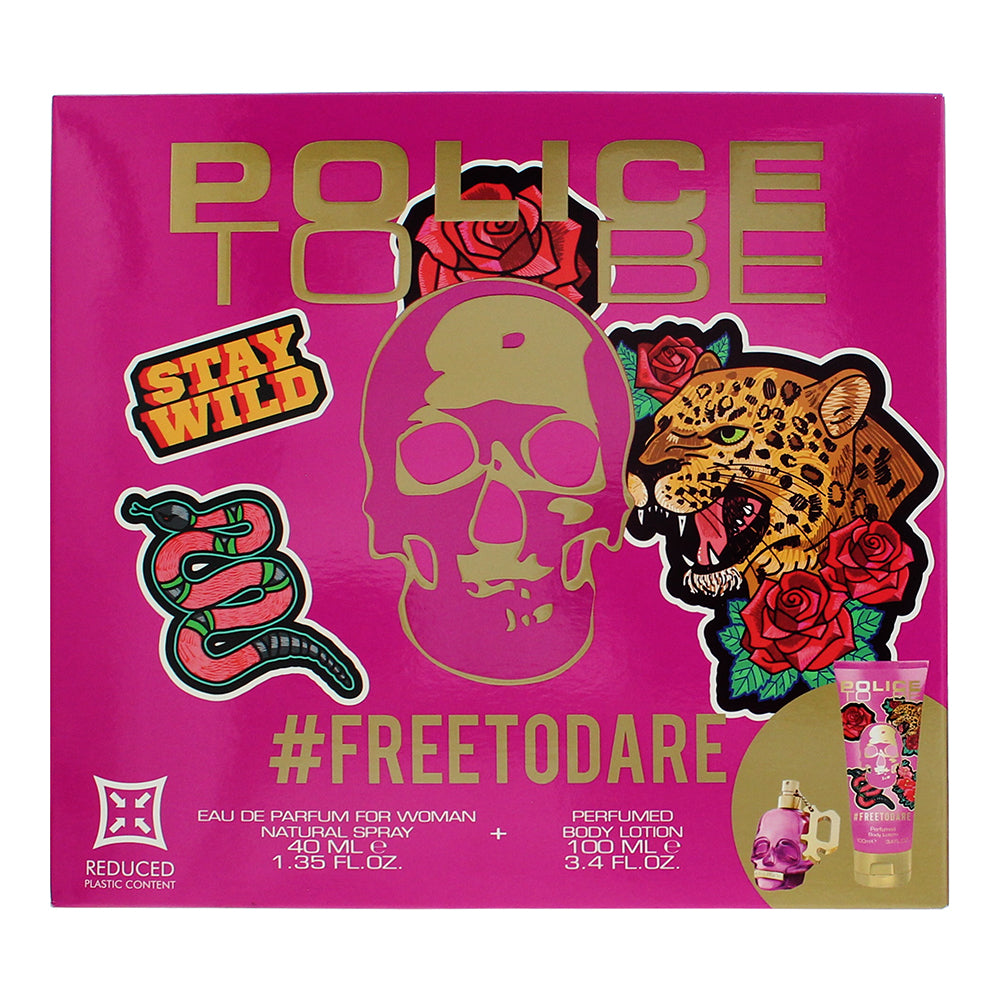 Police To Be Freetodare 2 Piece Gift Set: Eau de Parfum 40ml - Body Lotion 100ml - Box
