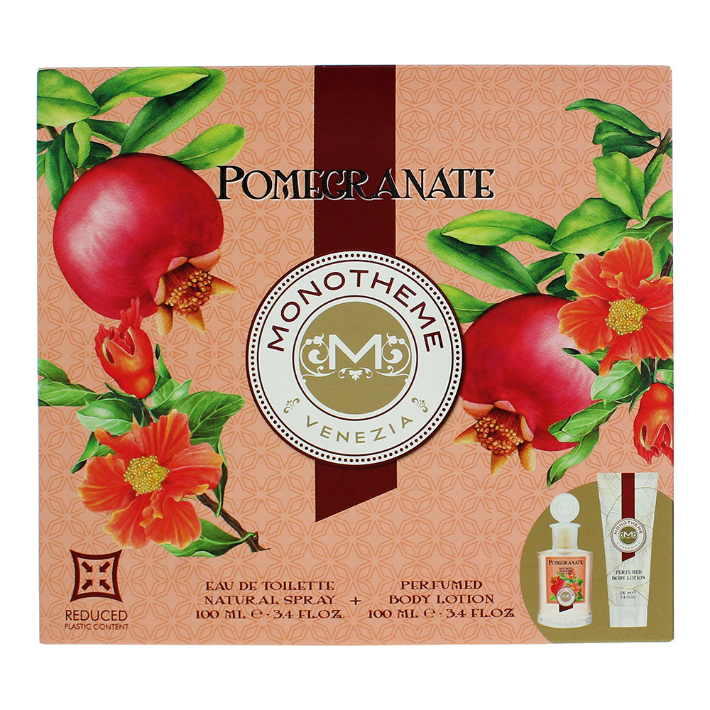 Monotheme Pomegranate 2 Piece Gift Set: Eau de Toilette 100ml - Body Lotion 100m - Box