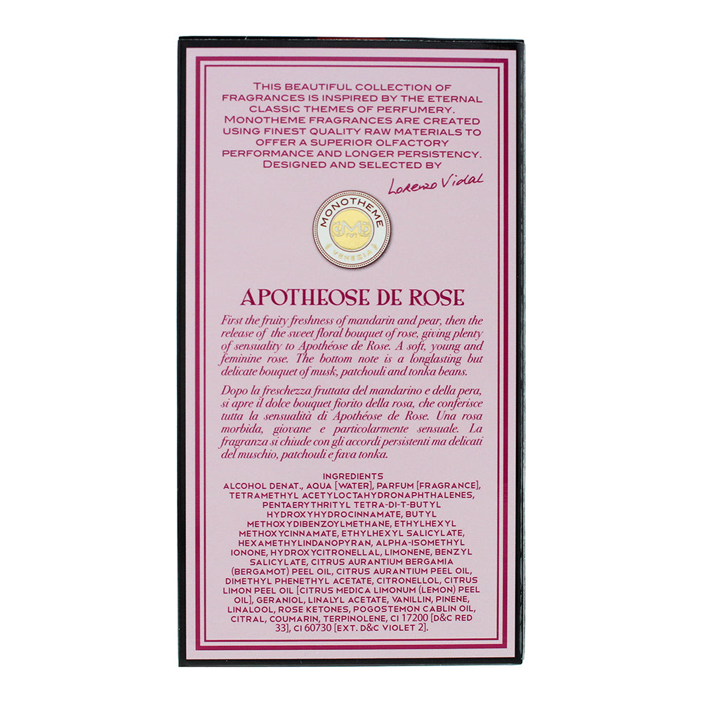 Monotheme Apotheose De Rose Eau de Toilette 100ml