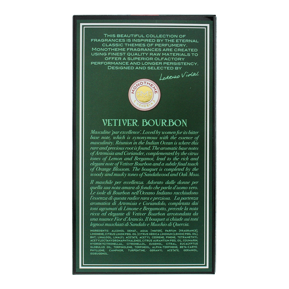 Monotheme Vetiver Bourbon Eau de Toilette 100ml