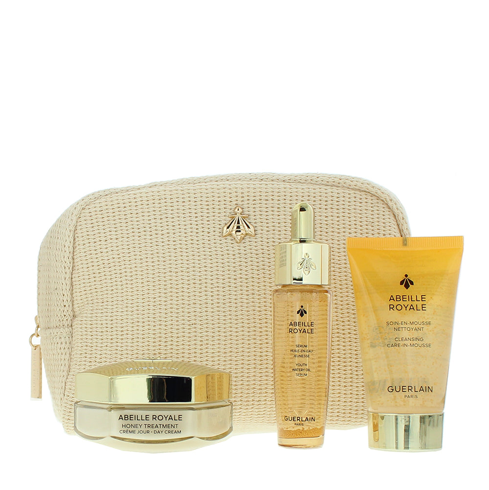 Guerlain Abeille Royale 3 Piece Gift Set: Day Cream 50ml - Cleansing Foam 40ml - - Product