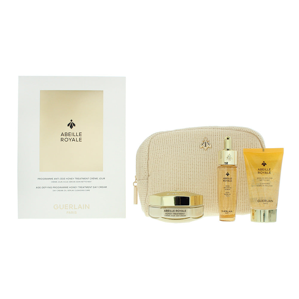 Guerlain Abeille Royale 3 Piece Gift Set: Day Cream 50ml - Cleansing Foam 40ml -