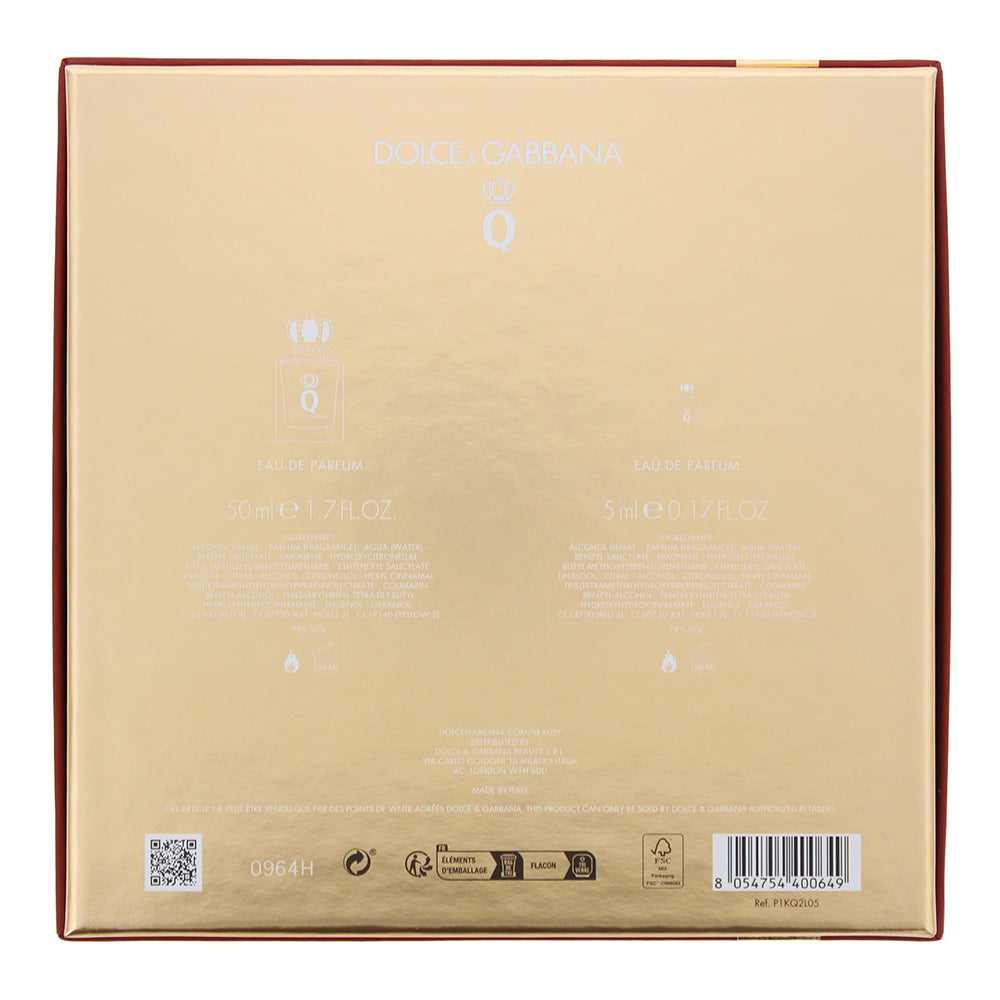 Dolce & Gabbana Q 2 Piece Gift Set: Eau de Parfum 50ml - Eau de Parfum 5ml
