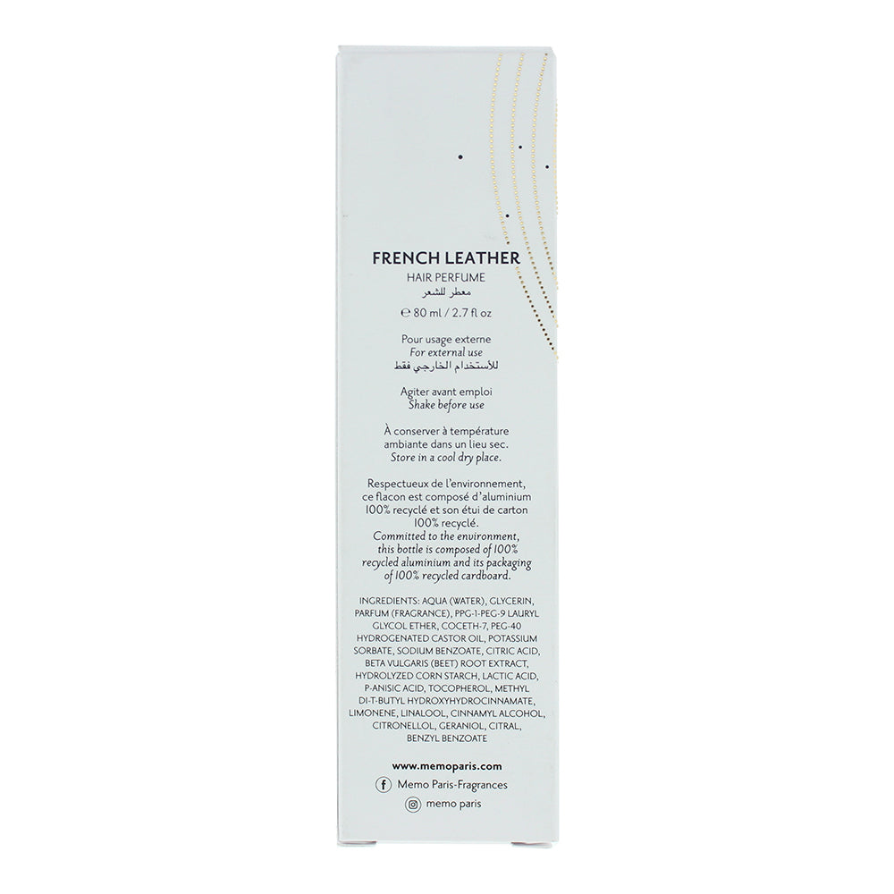Memo French Leather Hair Perfume 80ml