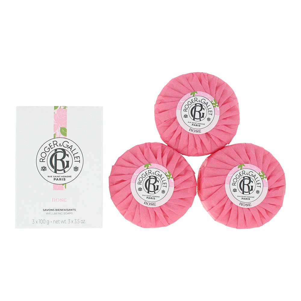 Roger & Gallet Rose 3 x Soap 100g