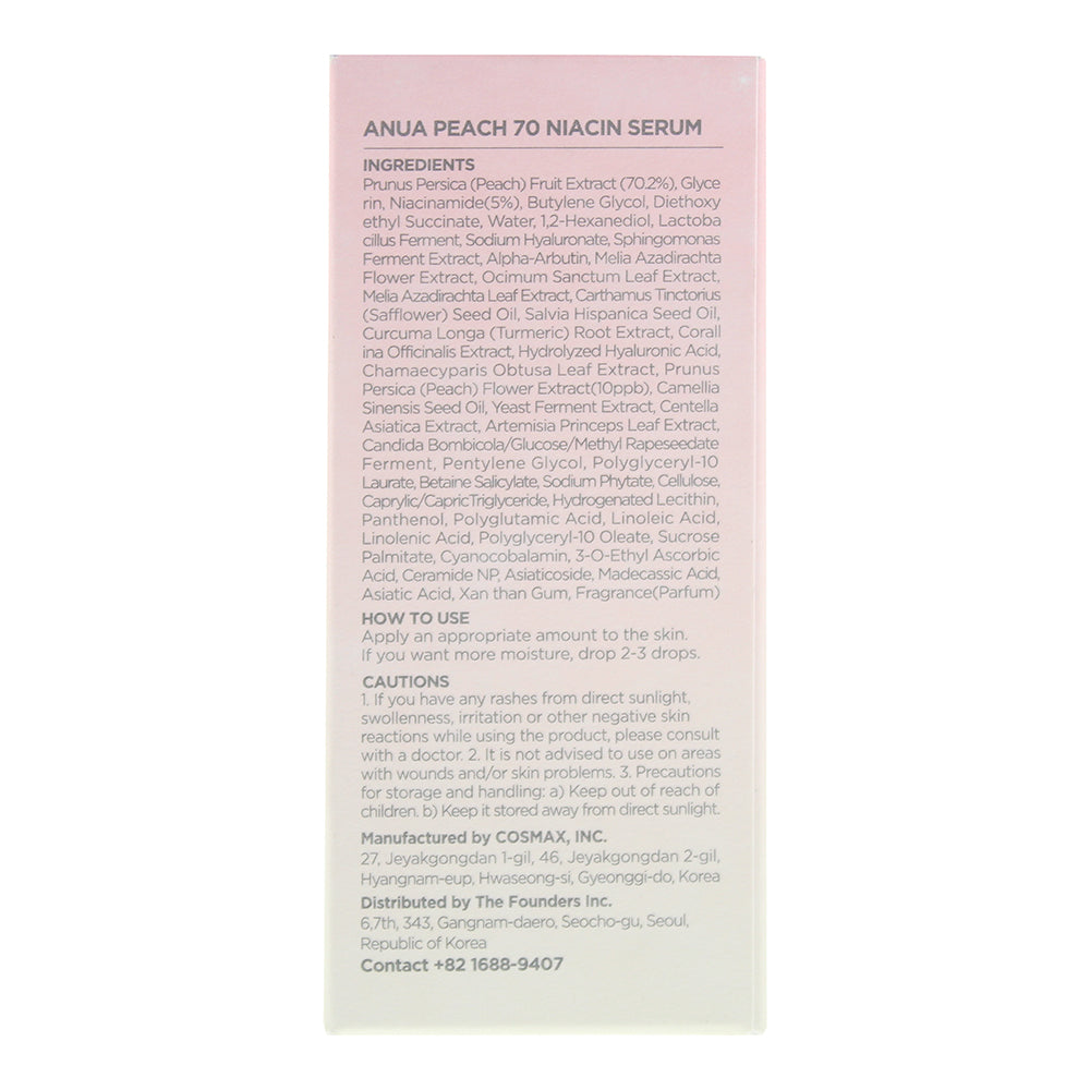 Anua Peach 70 Niacinamide Serum 30ml