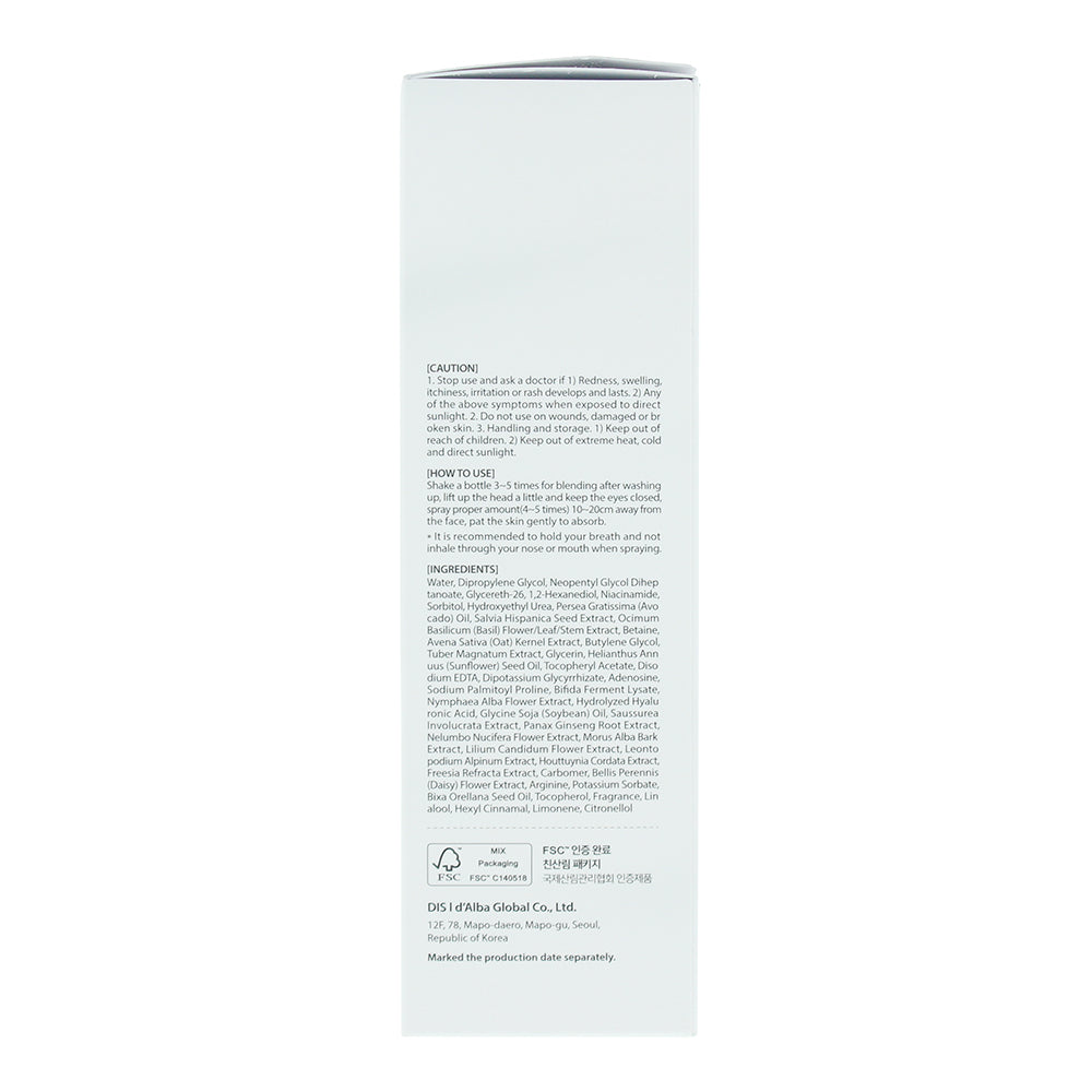 D'alba White Truffle First Spray Serum 100ml - Ingredients