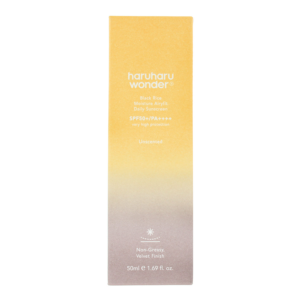 Haruharu Wonder Black Rice Moisture Airyfit Daily Spf 50 Sun Cream 50ml - Box