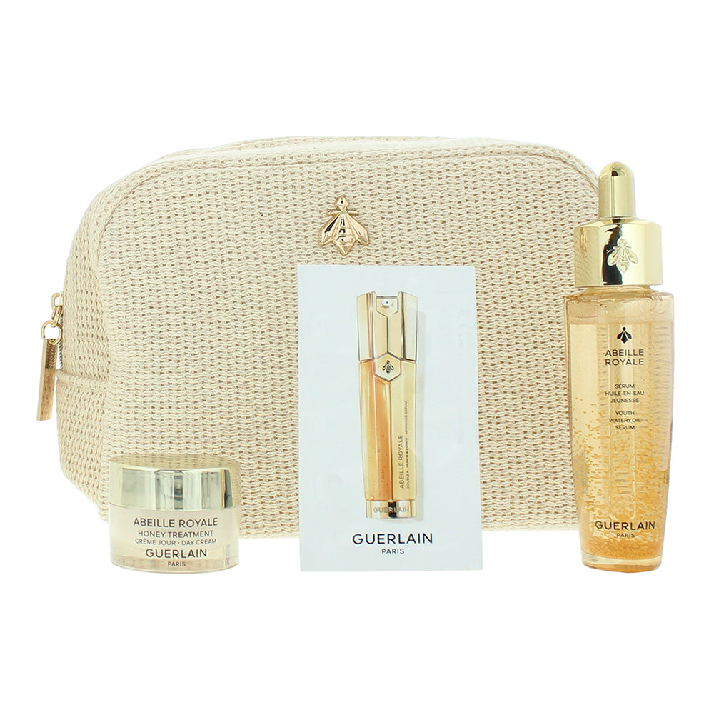 Guerlain Abeille Royale 3 Piece Gift Set: Day Cream 7ml - Oil In Water Serum 30m - Product