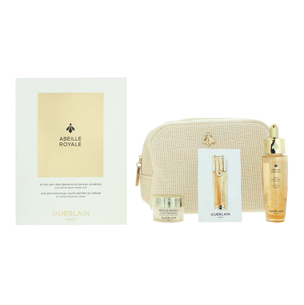 Guerlain Abeille Royale 3 Piece Gift Set: Day Cream 7ml - Oil In Water Serum 30m