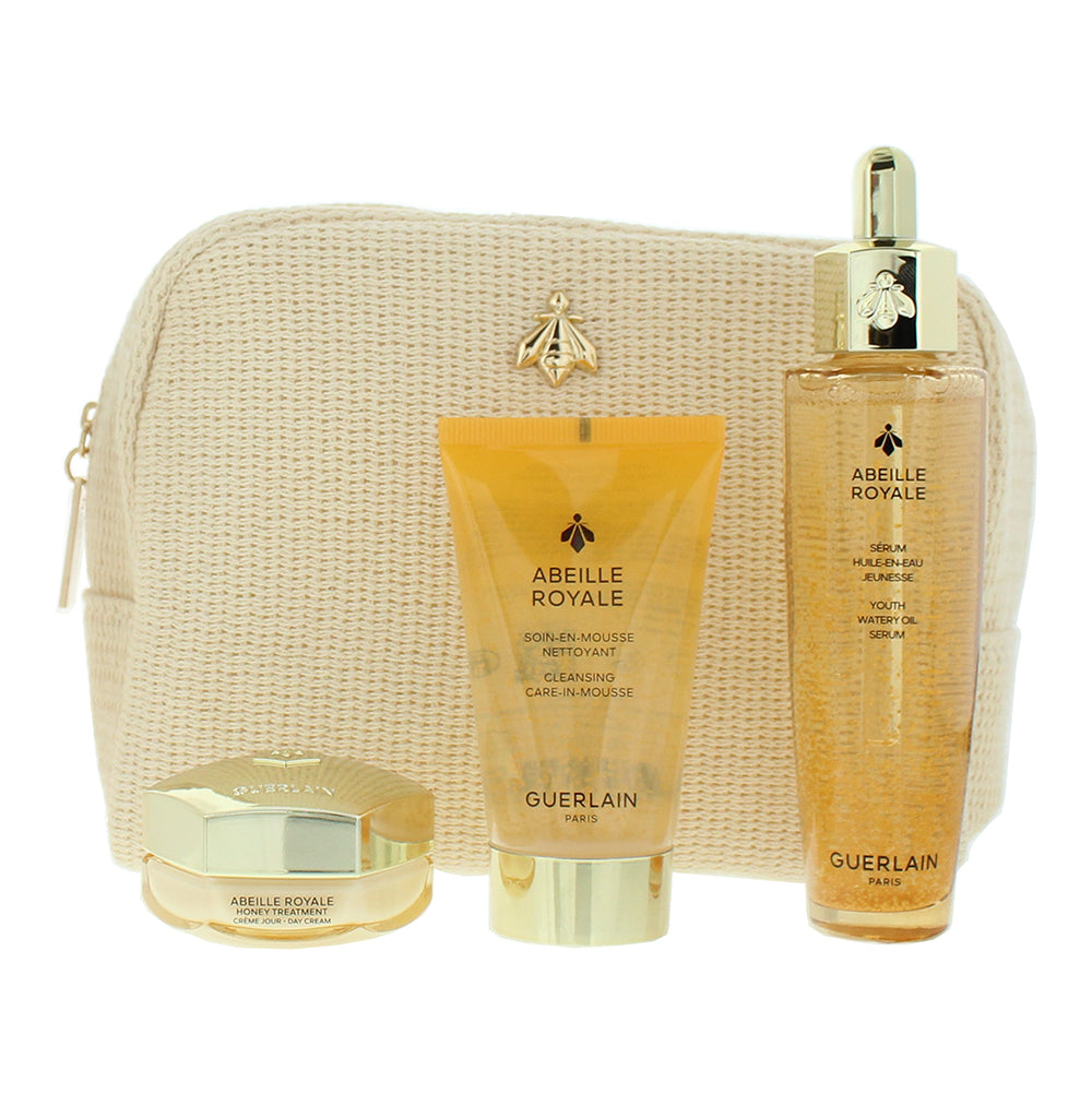 Guerlain Abeille Royale 3 Piece Gift Set: Watery Oil Serum 50ml - Day Cream 15ml - Product