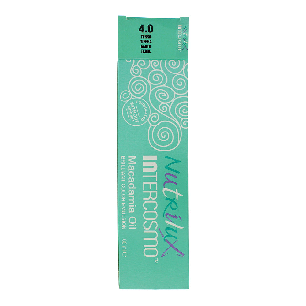 Intercosmo Nutrilux Macadamia Oil 4.0 EARTH Hair Colour 60ml - Box