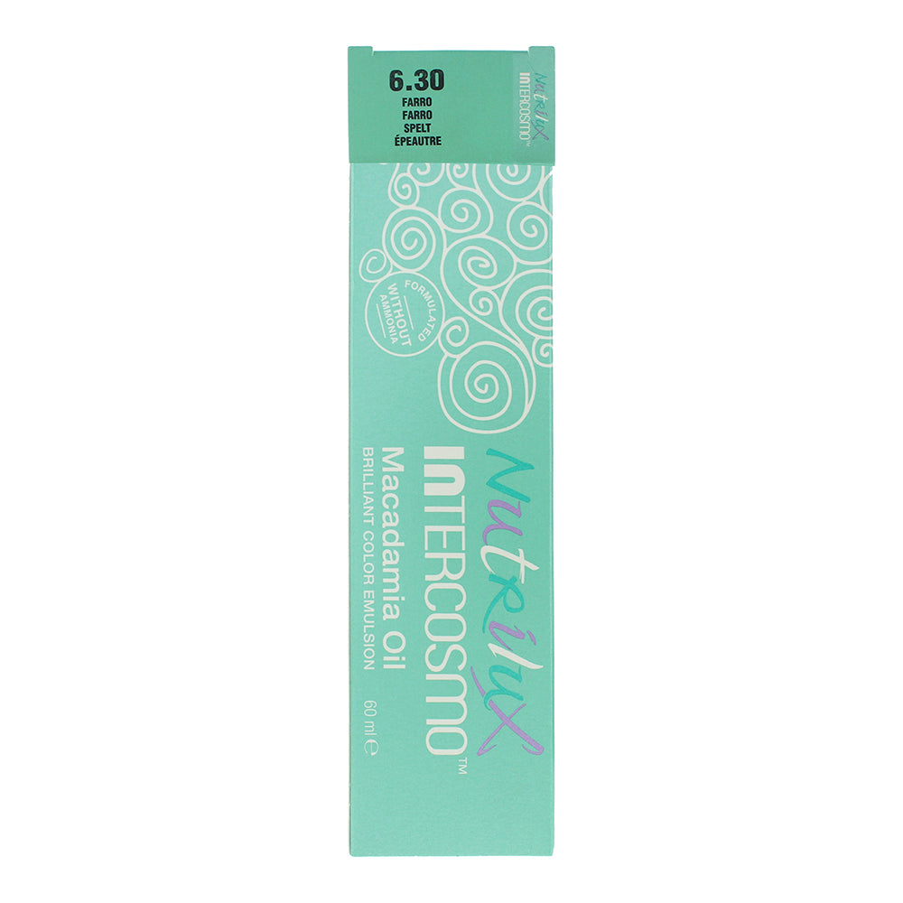 Intercosmo Nutrilux Macademia Oil 6.30 SPELT Hair Colour 60ml - Box