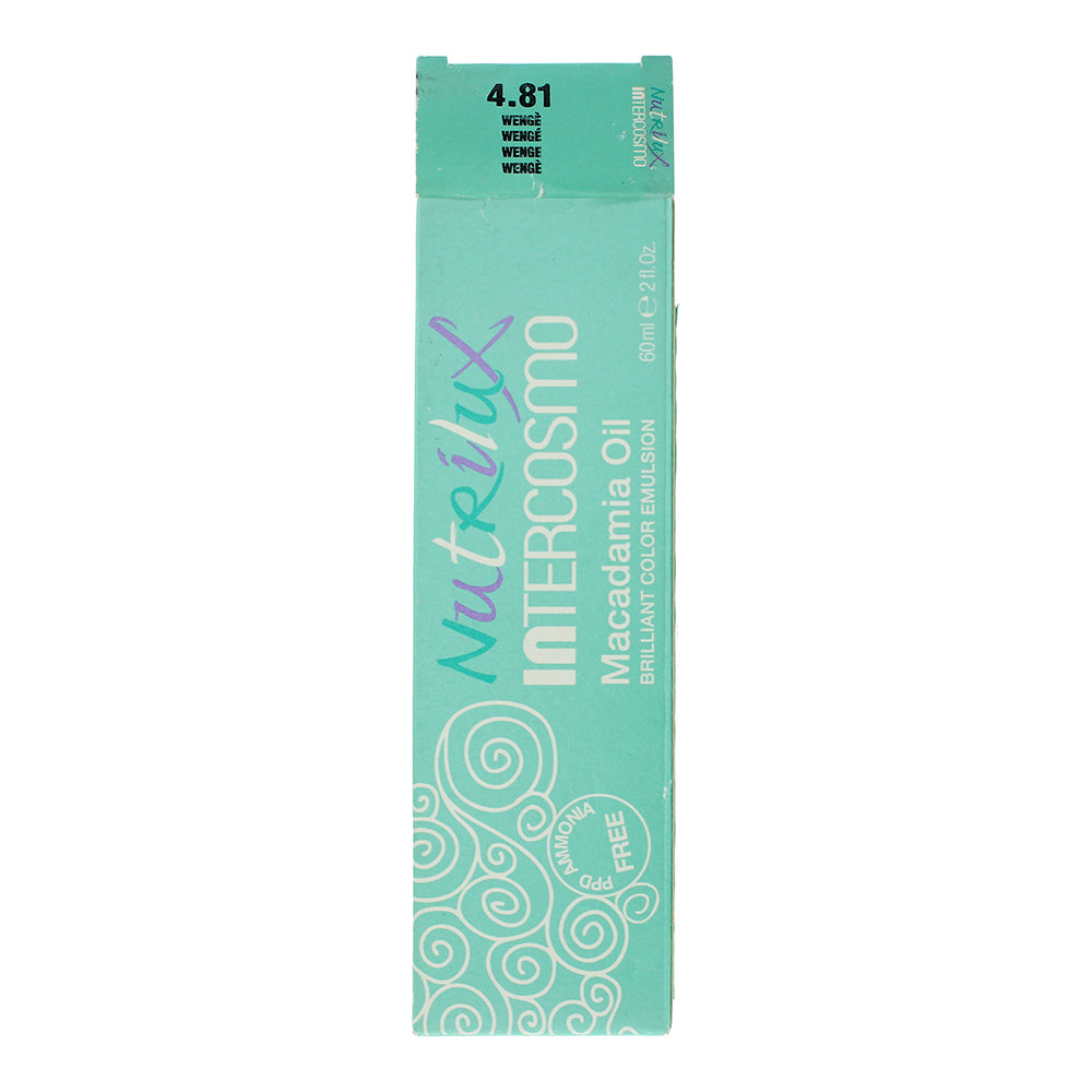 Intercosmo Nutrilux Macadamia Oil 4.81 WENGE Hair Colour 60ml - Box