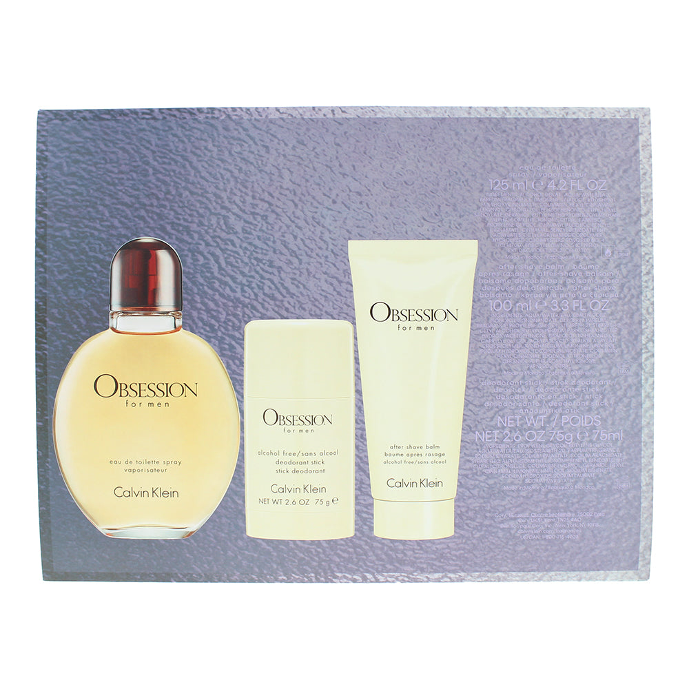 Calvin Klein Obsession For Men Eau de Toilette Gift Set : Eau de Toilette 125ml 