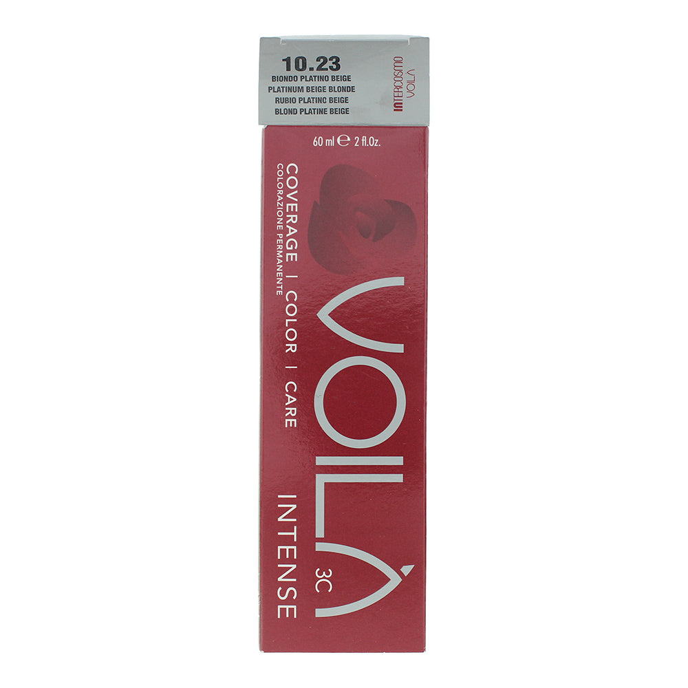 Intercosmo Voilà 3C Intense 10.23 Platinum Beige Blonde Hair Colour 60ml - Box