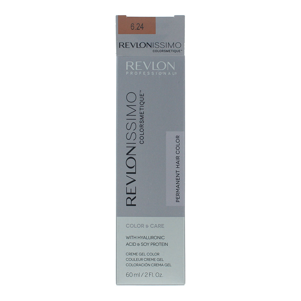 Revlon Revlonissimo Colorsmetique 6.24 Dark Coppery Pearl Blonde Hair Colour 60m - Box