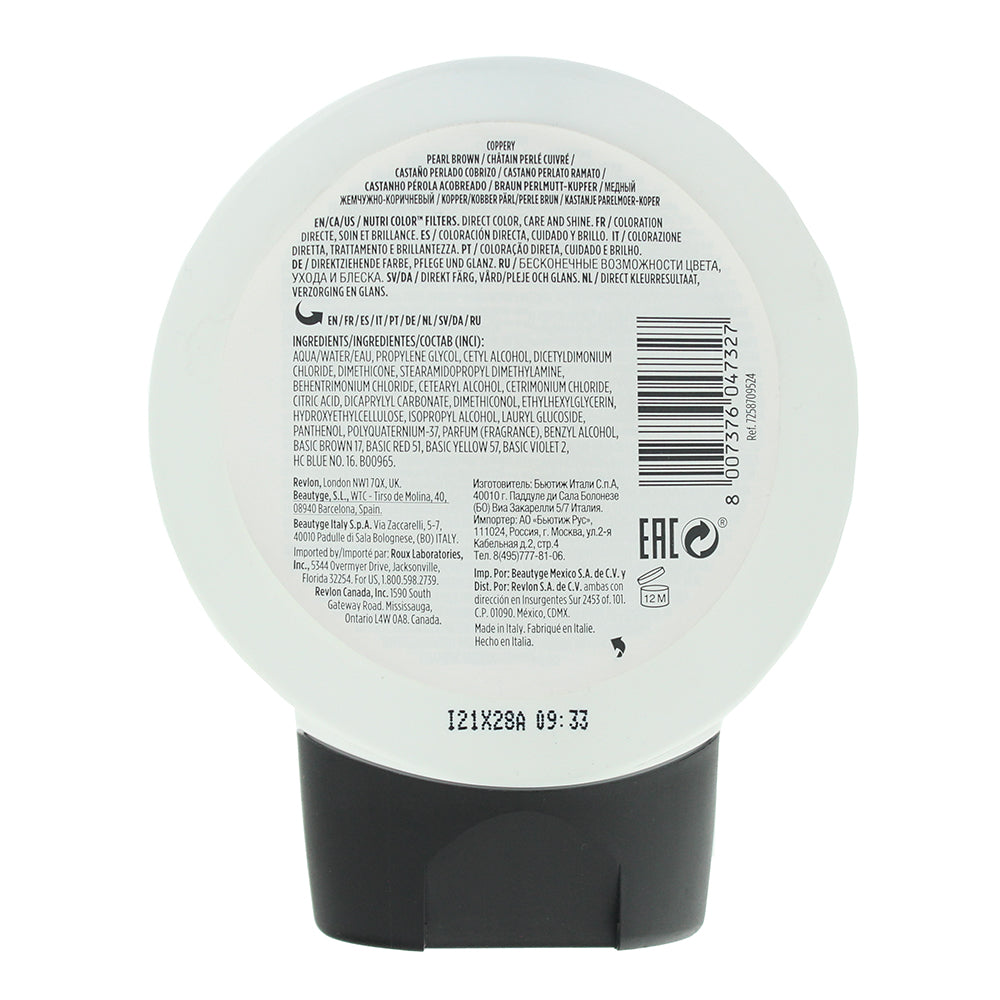 Revlon Nutri Color Filters 524 Coppery Pearl Brown 3 In 1 Hair Colour 240ml