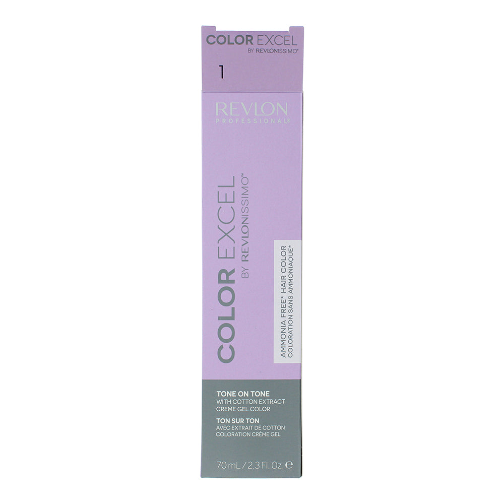 Revlon Color Excel 1 Black Creme Gel Hair Colour 70ml - Box