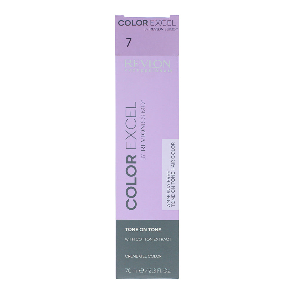 Revlon Color Excel 7 Medium Blonde Creme Gel Hair Colour 70ml - Box