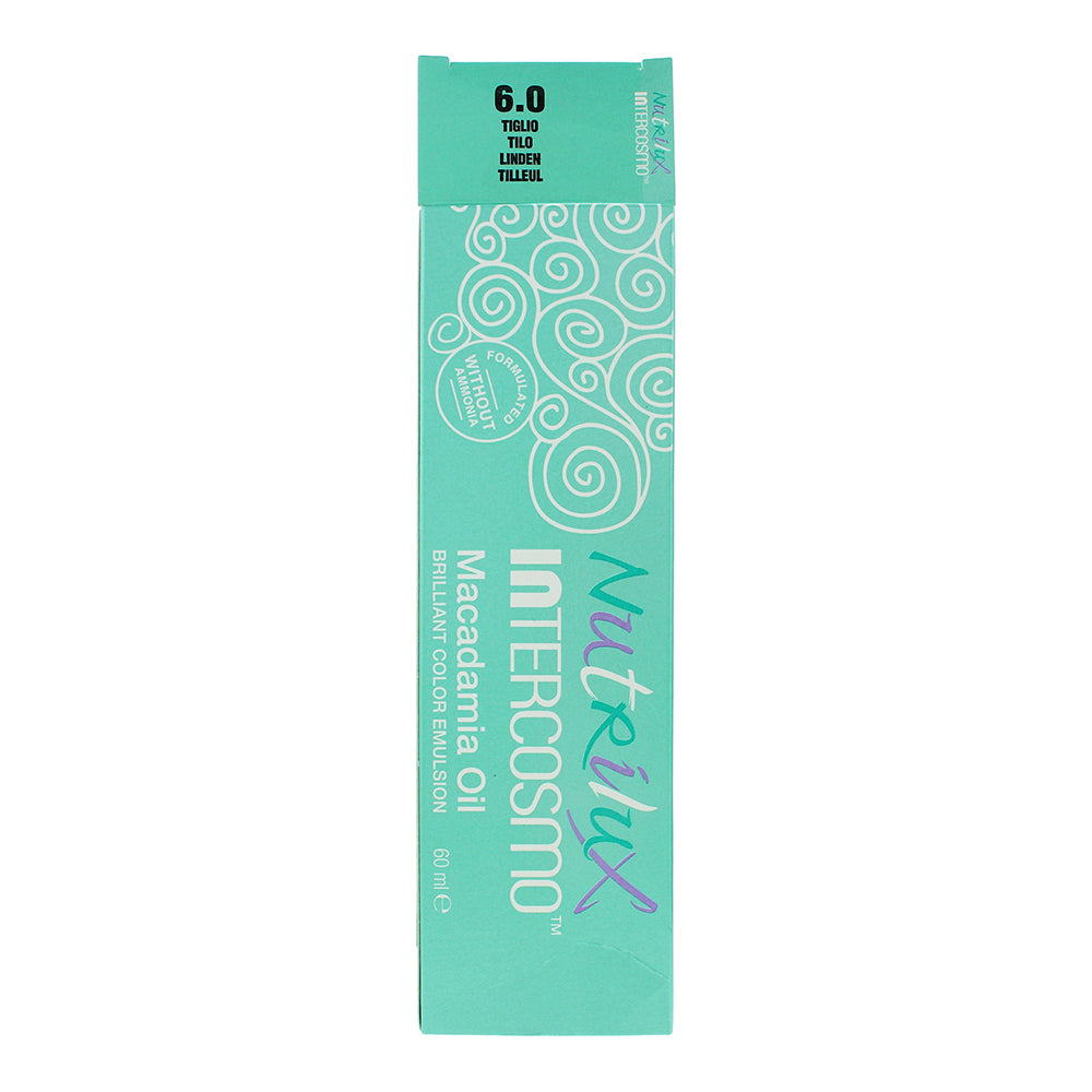 Intercosmo Nutrilux Macadamia Oil 6.0 Linden Hair Colour 60ml - Box