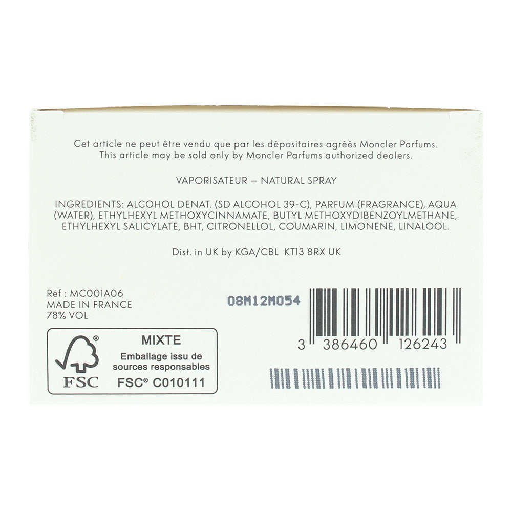 Moncler Pour Homme Refill Eau De Parfum 150ml