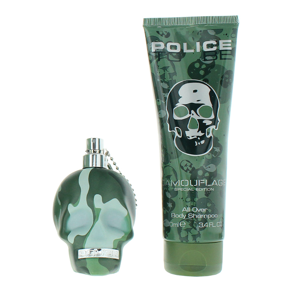 Police To Be Camouflage 2 Piece Gift Set: Eau de Toilette 75ml - Body Lotion 100 - Product