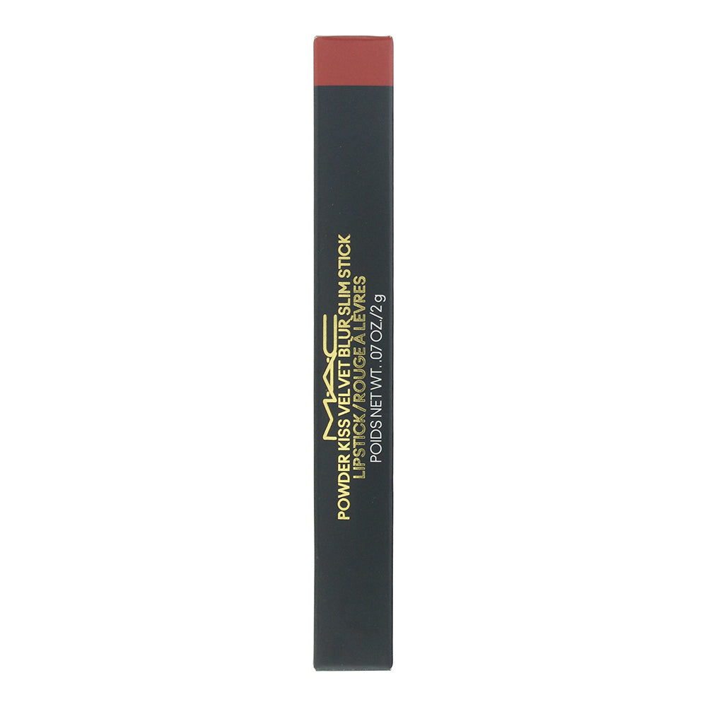 MAC Powder Kiss Velvet Blur Slim Stick 877 Devoted To Chill Lipstick 2g - Box