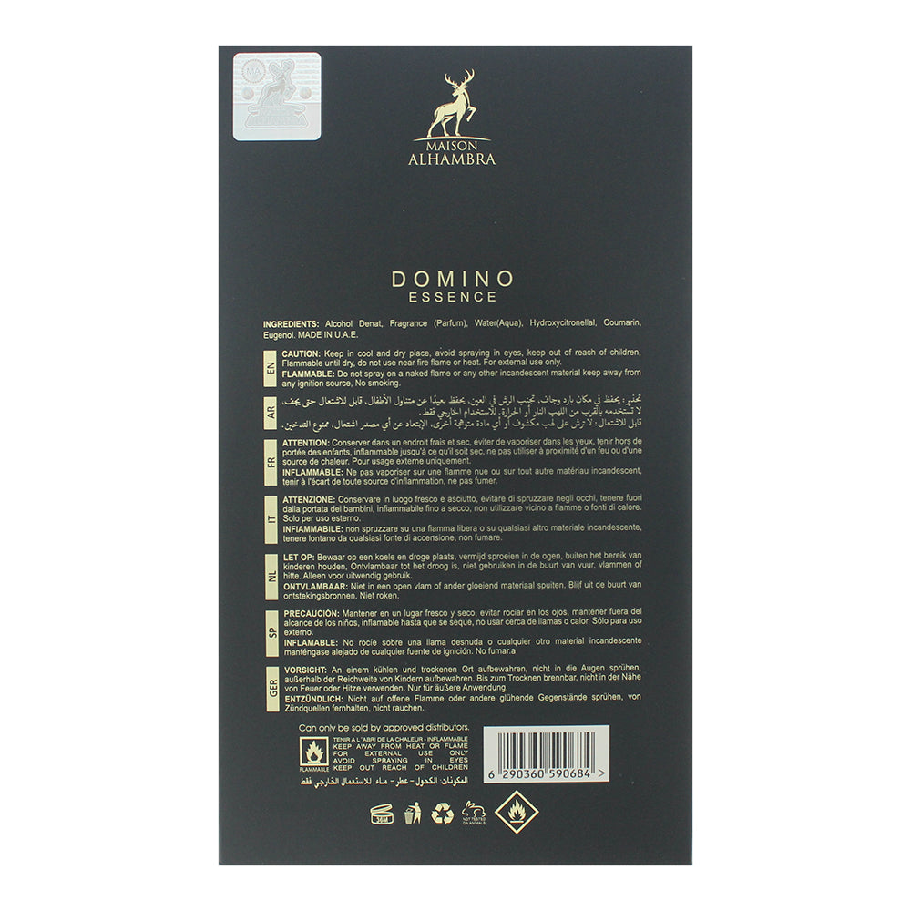 Maison Alhambra Domino Essence Eau de Parfum 100ml - Ingredients