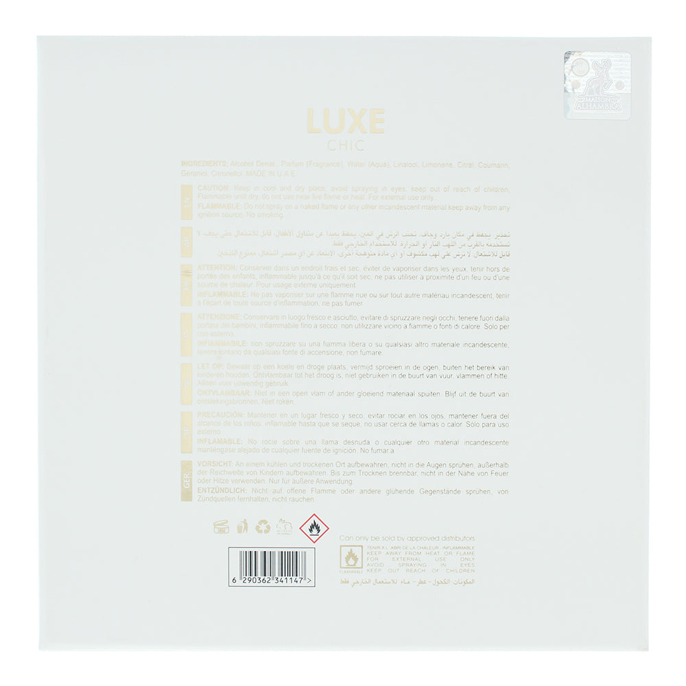 Maison Alhambra Luxe Chic Eau de Parfum 100ml - Ingredients