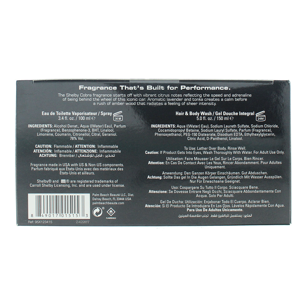 Carroll Shelby Blue Cobra 2 Piece Gift Set: EDT 100ml - HBW 150ml