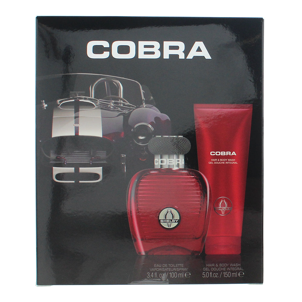 Carroll Shelby Red Cobra 2 Piece Gift Set: EDT 100ml - HBW 150ml - Box