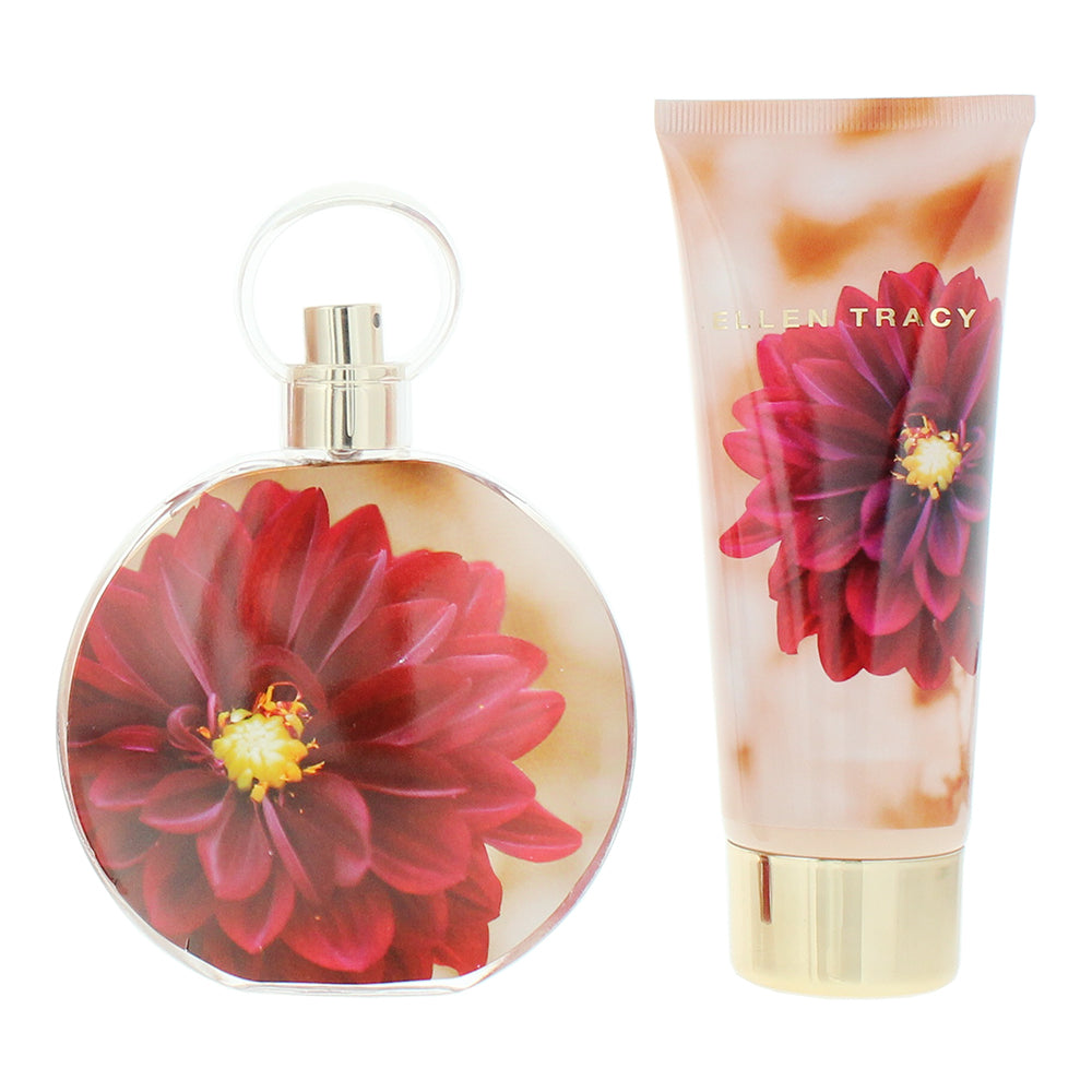 Ellen Tracy Dream Florals Red Dahlia Photobox 2 Piece Gift Set: Eau de Parfum 10 - Product