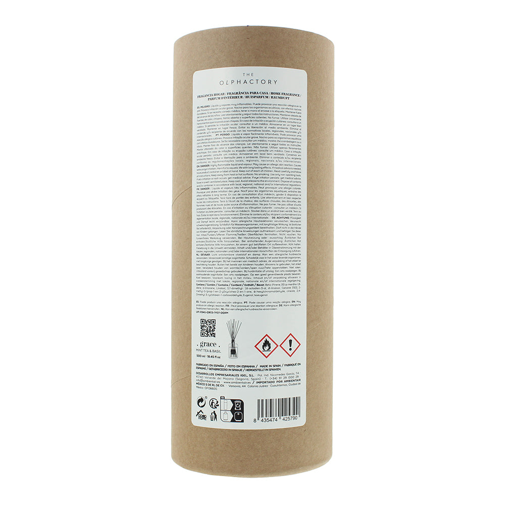 The Olphactory Grace Mint Tea & Basil Diffuser 500ml - Ingredients