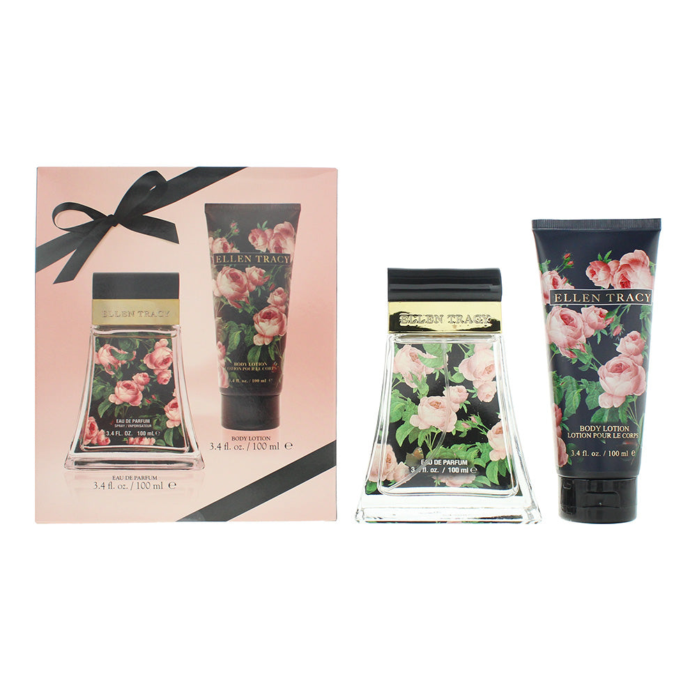 Ellen Tracy Classic Florals Black Courageous Photobox 2 Piece Gift Set: Eau de P