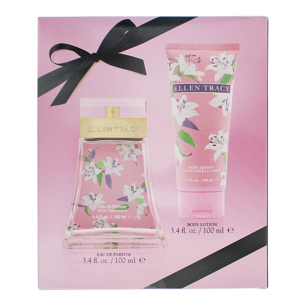 Ellen Tracy Classic Florals Pink Sparkling Photobox 2 Piece Gift Set: Eau de Par - Box