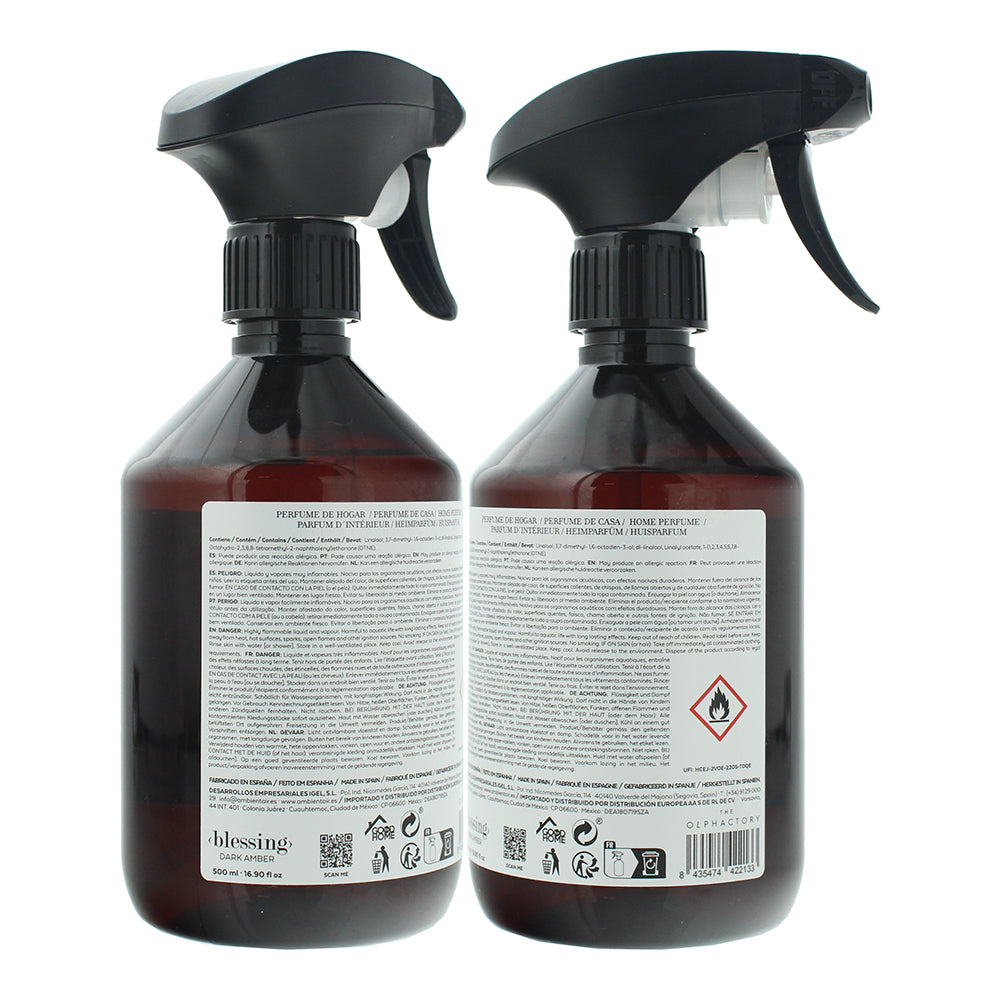 The Olphactory Blessing Dark Amber Home Spray 500ml