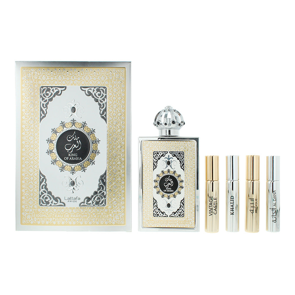 Lattafa Pride King Of Arabia 5 Piece Gift Set: Eau de Parfum 100ml - Eau de Parf